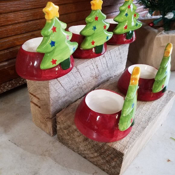 Christmas Tree Ceramic Votive Candle Holder, Christmas Tea Light, Gift for Mom - Picture 4 of 15